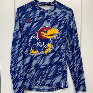 ADIDAS KANSAS JAYHAWKS ATHLETIC SHIRT size extra small